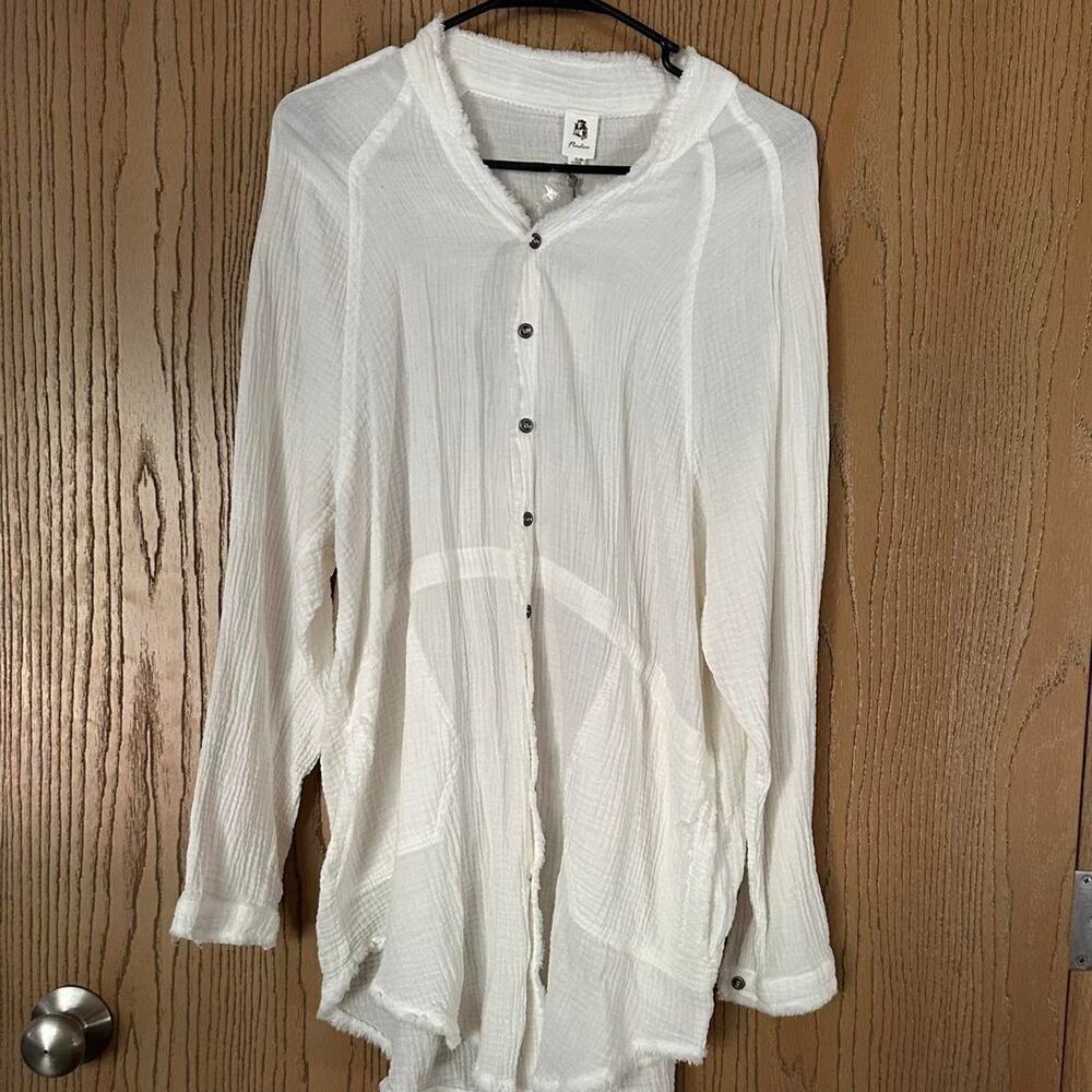 White Button-Up Women's Top